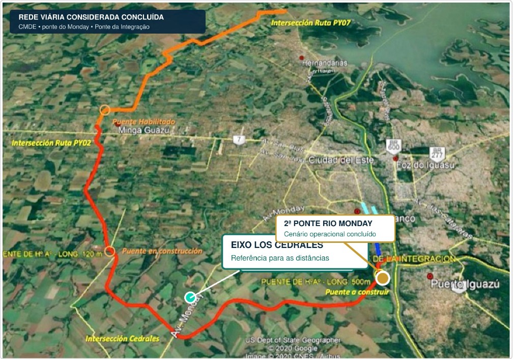 Corredor Metropolitano del Este e Ponte da Integração