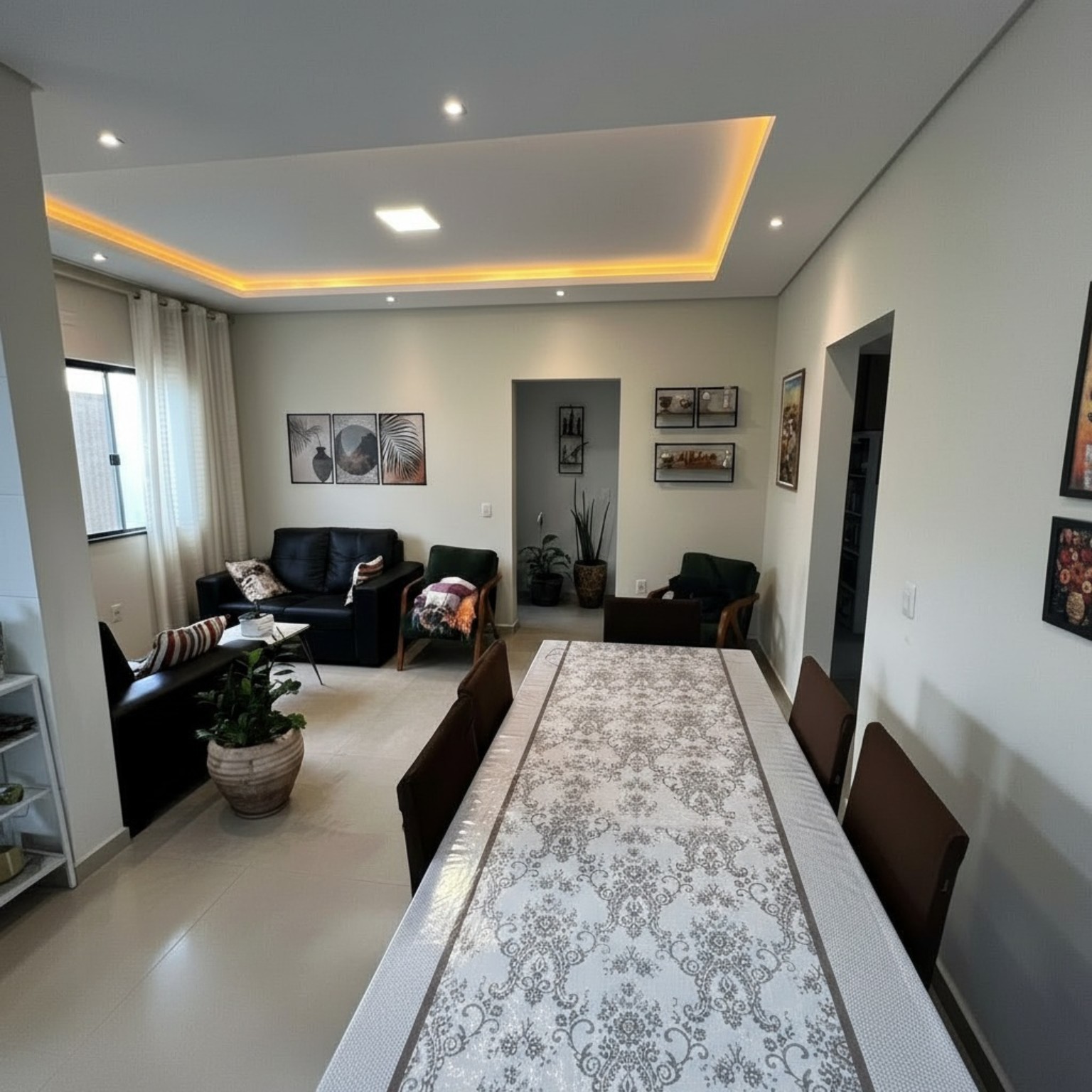 Sala de estar e jantar